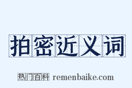 拍密近义词是什么意思的图片